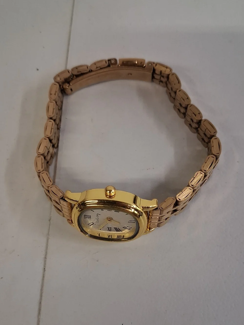 Women's Oval Watch: Roman Numerals Dial Stainless Steel Strap Small Dainty Watch